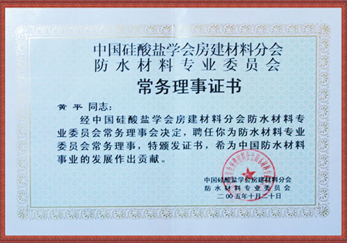 防水材料专业委员会常...
