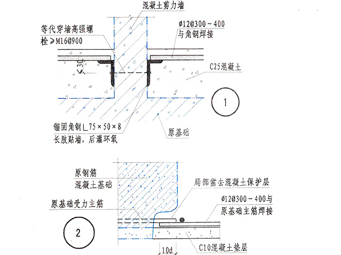 钢筋混凝土套加宽钢筋...