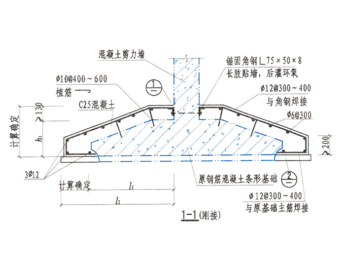 钢筋混凝土套加宽钢筋...