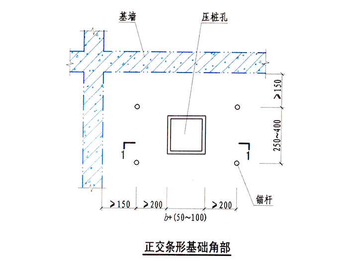 锚杆、压桩孔、桩与原...