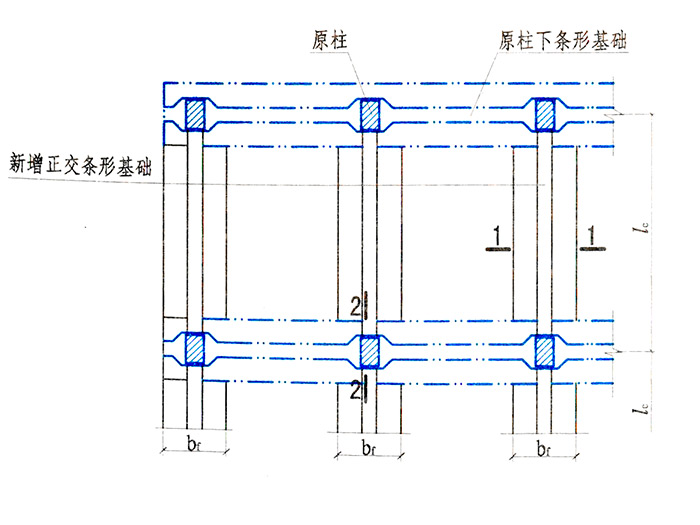 条形基础改十字正交条...