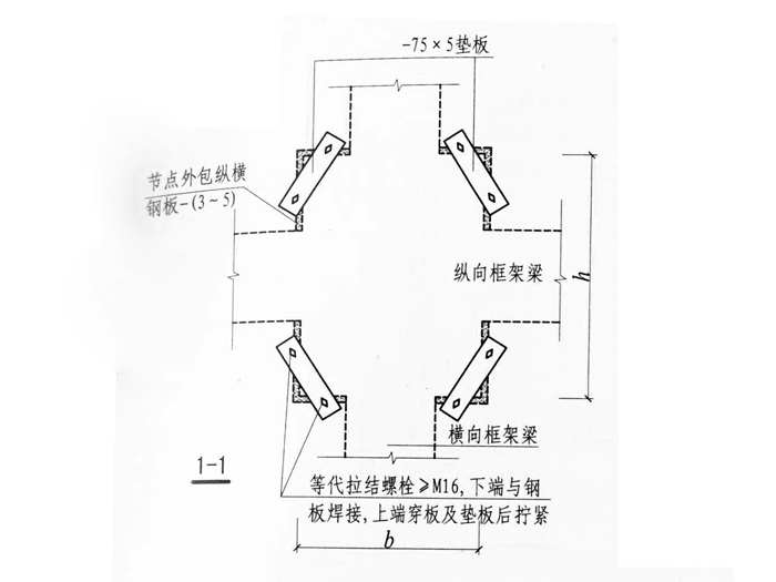 独立框架柱纤维片材受...